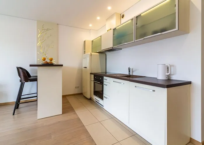 Sunny Center Apt, Covered Parking, Balcony & Self Check-in Apartmán Kaunas